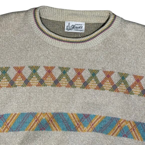Men's Multicolor Patterned Sweater - Picture 2 of 6
